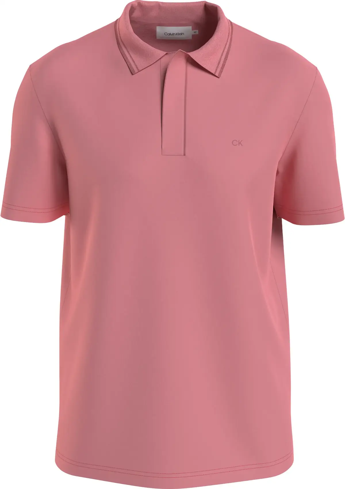 Calvin Klein REPREVE CUBAN COLLAR Erkek Pembe Polo T-Shirt