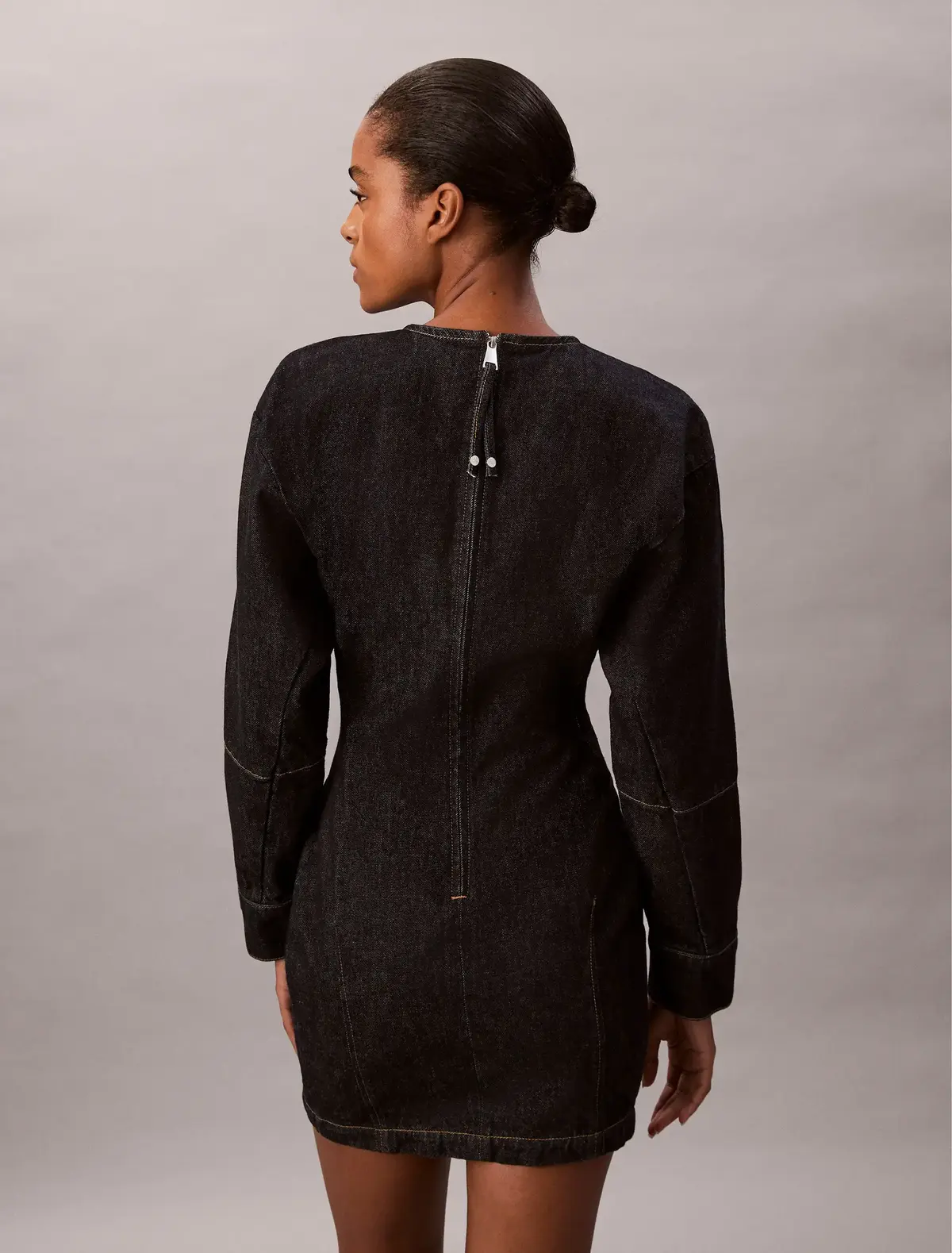 Calvin Klein ARTICULATED DRESS Lacivert Kadın Kot Mini Elbise