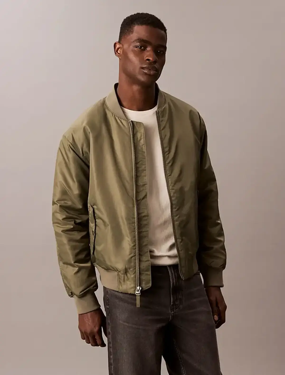 Calvin Klein LS JEANS HERO BOMBER Yeşil Erkek Ceket