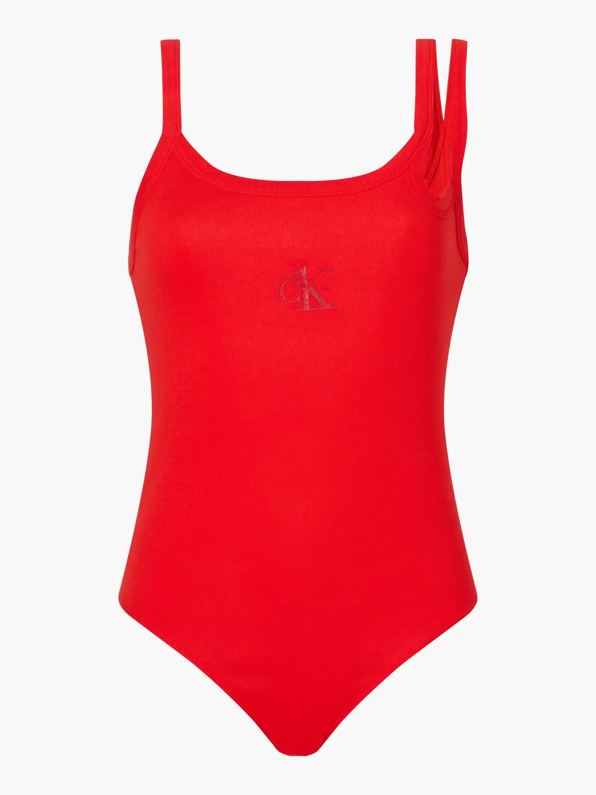 Calvin Klein TANK RIB BODY Kadın Kırmızı T-Shirt