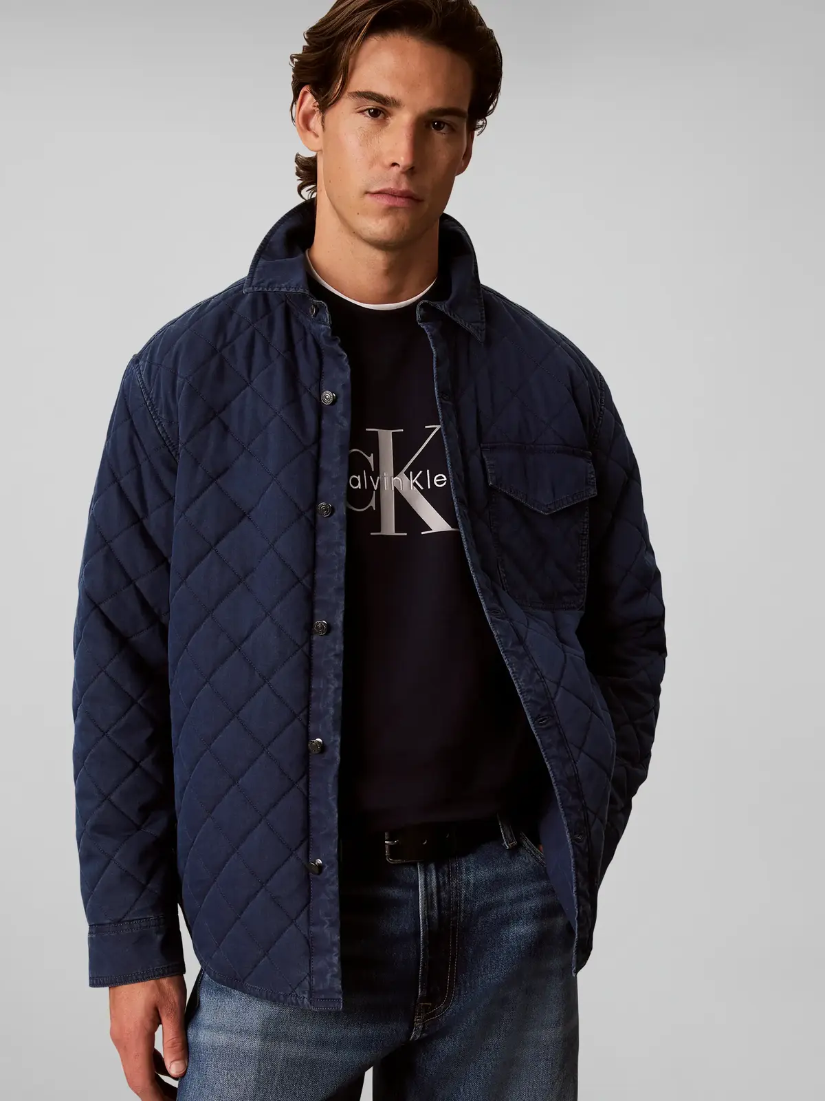 Calvin Klein CL LS 350TERRY MNLG, CEF Lacivert Erkek Sweatshirt