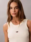 Calvin Klein A- Modal Rib Tank (essential) Bej Kadın Tişört