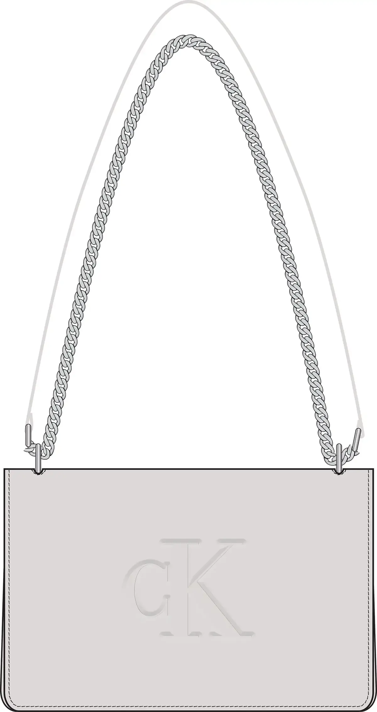 Calvin Klein SCULPTED EW FLAP25 S, WGY Krem Kadın Çanta & Cüzdan