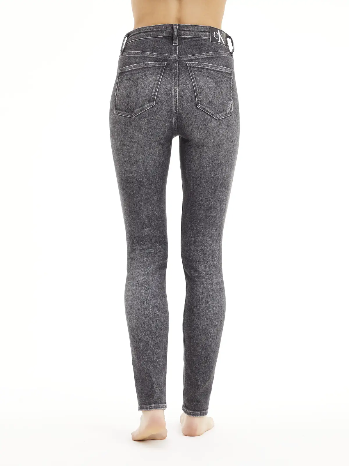 Calvin Klein HIGH RISE SKINNY Kadın Antrasit Kot Pantolon