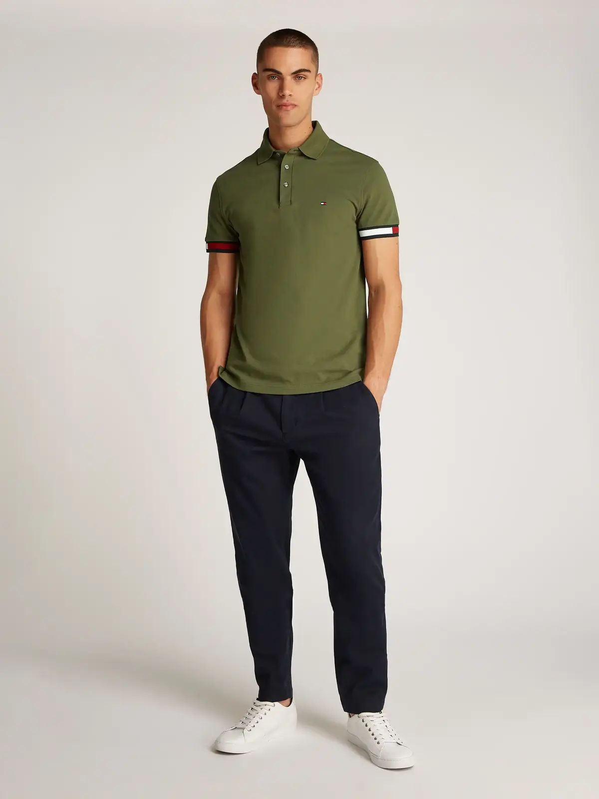 FLAG CUFF SLIM POLO, RBN