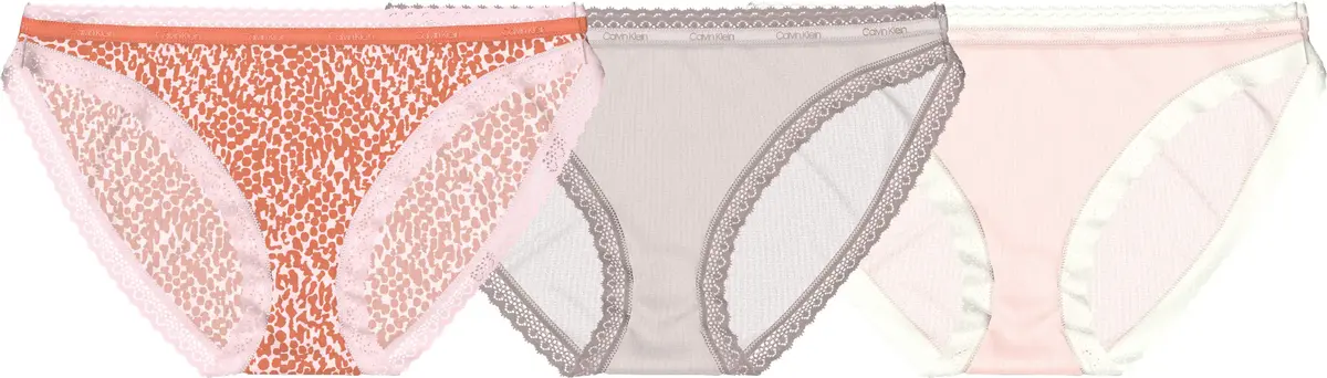 Calvin Klein BIKINI 3PK Kadın Pembe Bikini Külot Set