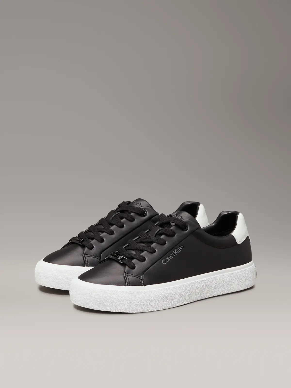Calvin Klein VULC LACE UP TEXTURE, 0GS Siyah Kadın Spor Ayakkabı & Sneaker