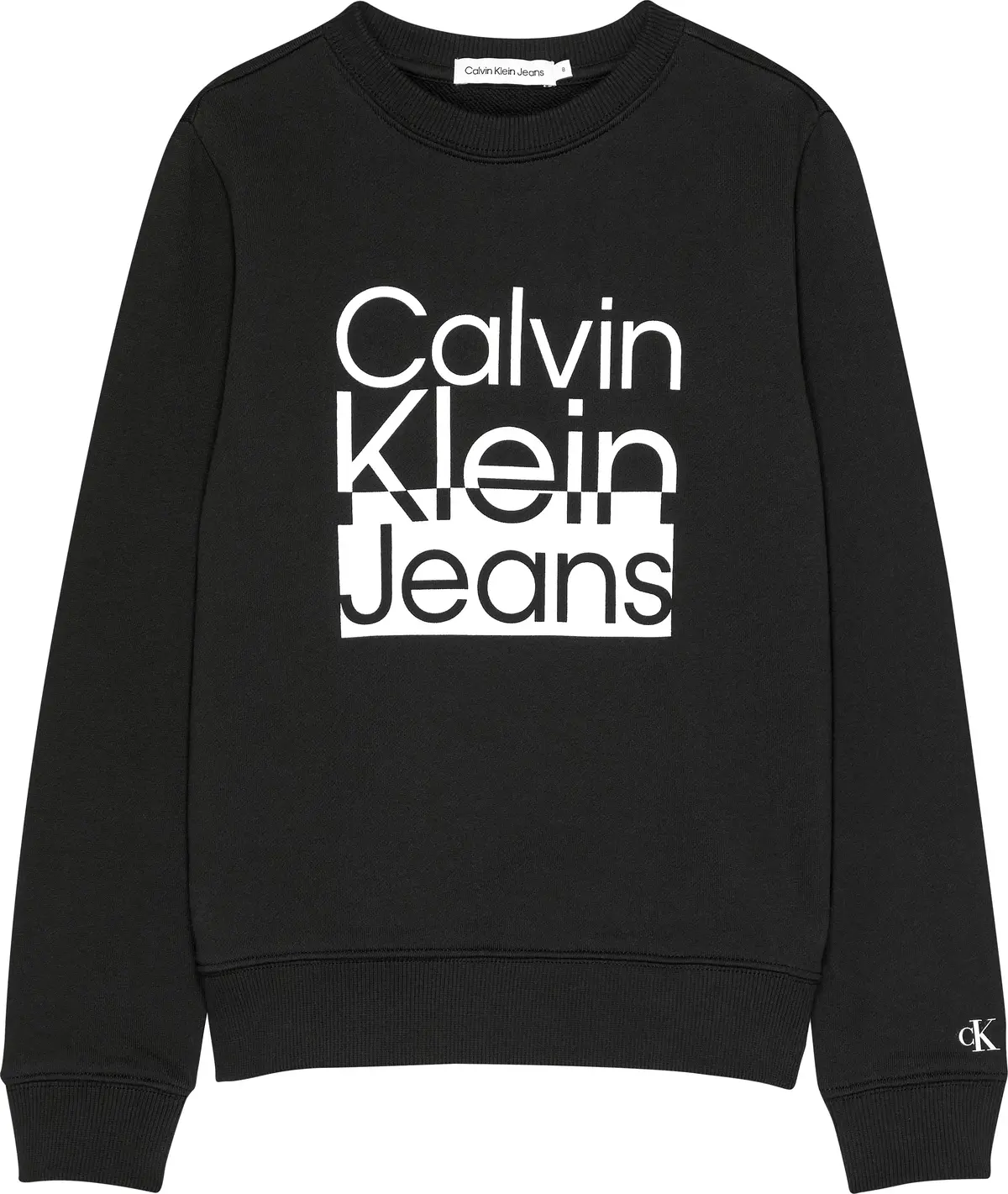 Calvin Klein BOX LOGO SWEATSHIRT Erkek Siyah Sweatshirt