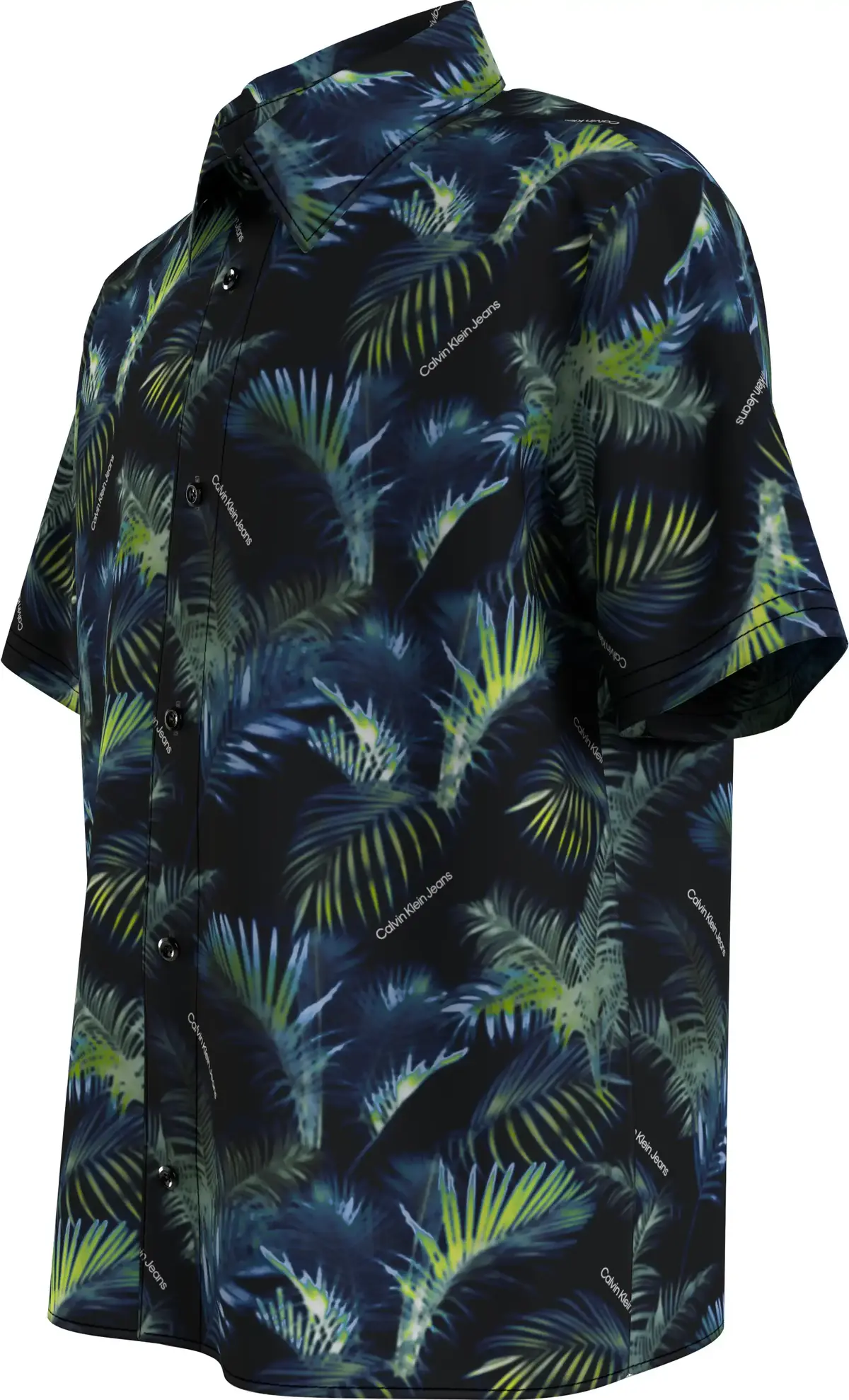 Calvin Klein AOP PALM SS SHIRT Erkek Yeşil Gömlek