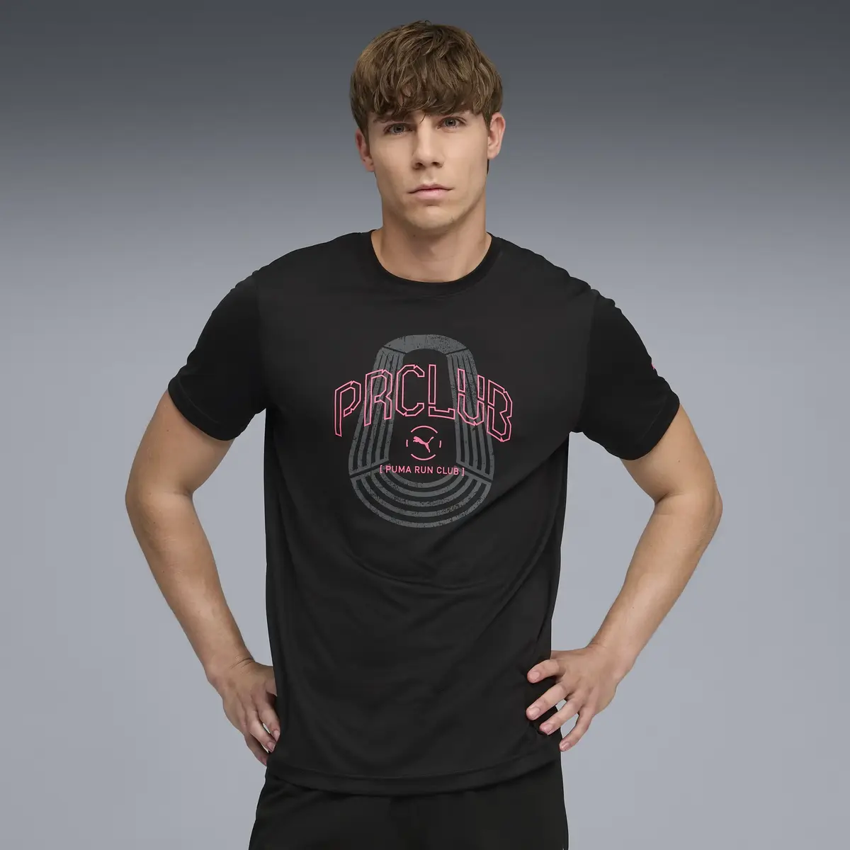 PUMA M Run Club Graphic Tee Siyah Erkek T-Shirt