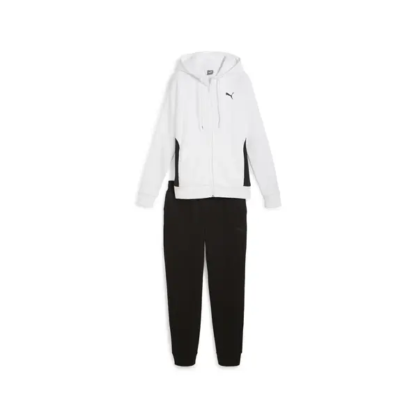 Puma Classic Hooded Tracksuit FL Siyah Beyaz Eşofman Takımı
