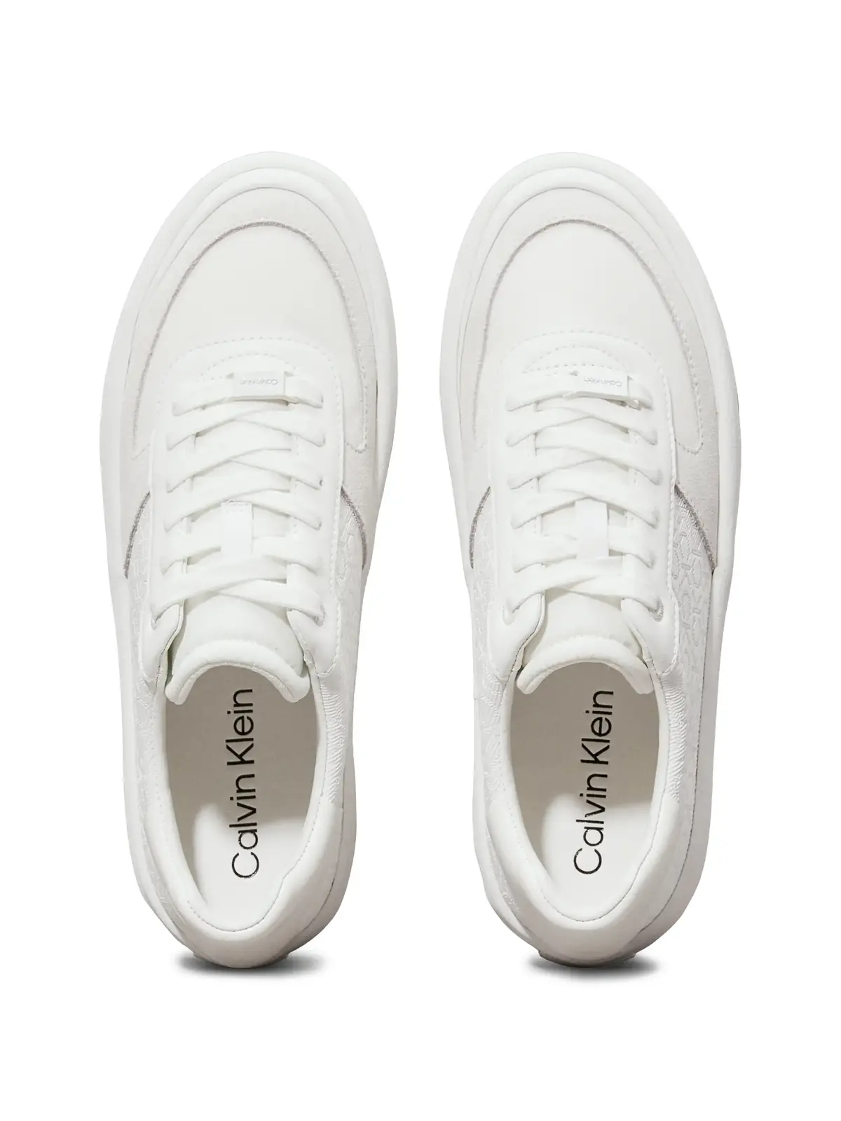 Calvin Klein VULC LACE UP - MONO, 0LB Beyaz Kadın Spor Ayakkabı