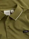 Calvin Klein STRETCH PIQUE TIPPIN, LHT Yeşil Erkek T-Shirt & Polo