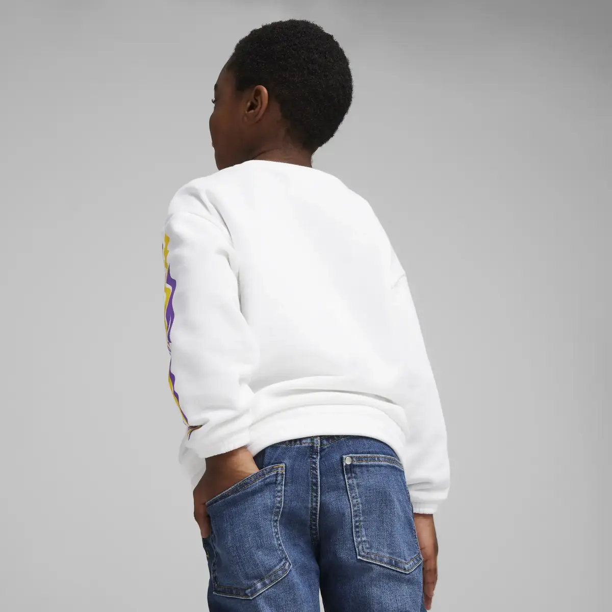 PUMA PUMA X TROLLS Crew TR PUMA White Beyaz Çocuk Sweatshirt