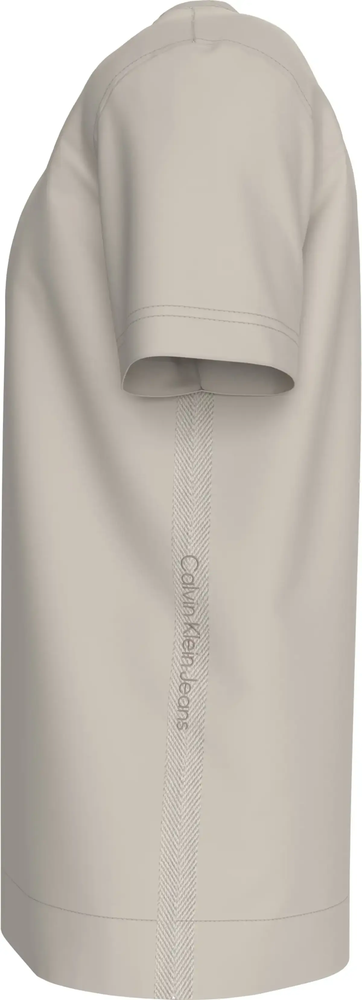 Calvin Klein LOGO TAPE TEE, PDH Krem Erkek T-Shirt & Polo