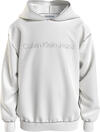 Calvin Klein 3D EMBROIDERY HOODIE Erkek Krem Hoodie