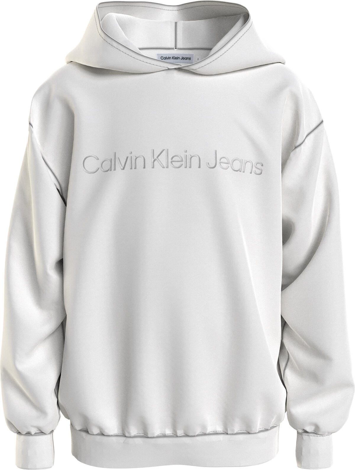 Calvin Klein 3D EMBROIDERY HOODIE Erkek Krem Hoodie