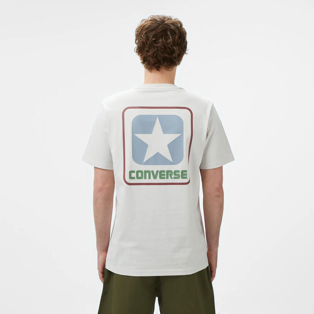 CONVERSE BOX STAR TEE CONVERSE BLACK Gri Erkek T-Shirt