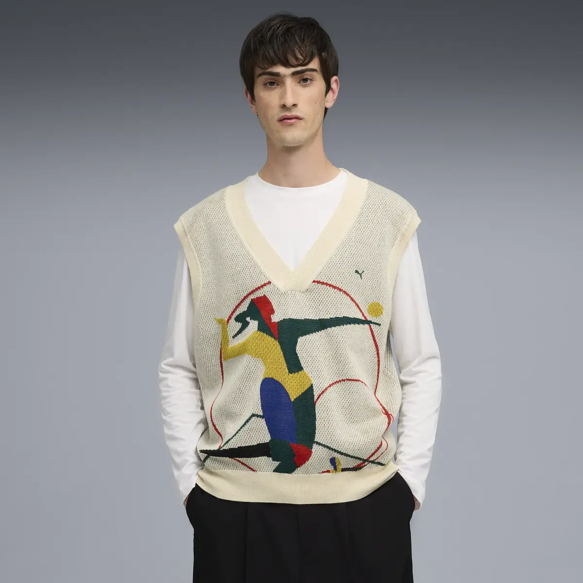 Puma Knit Vest Krem Erkek Yelek
