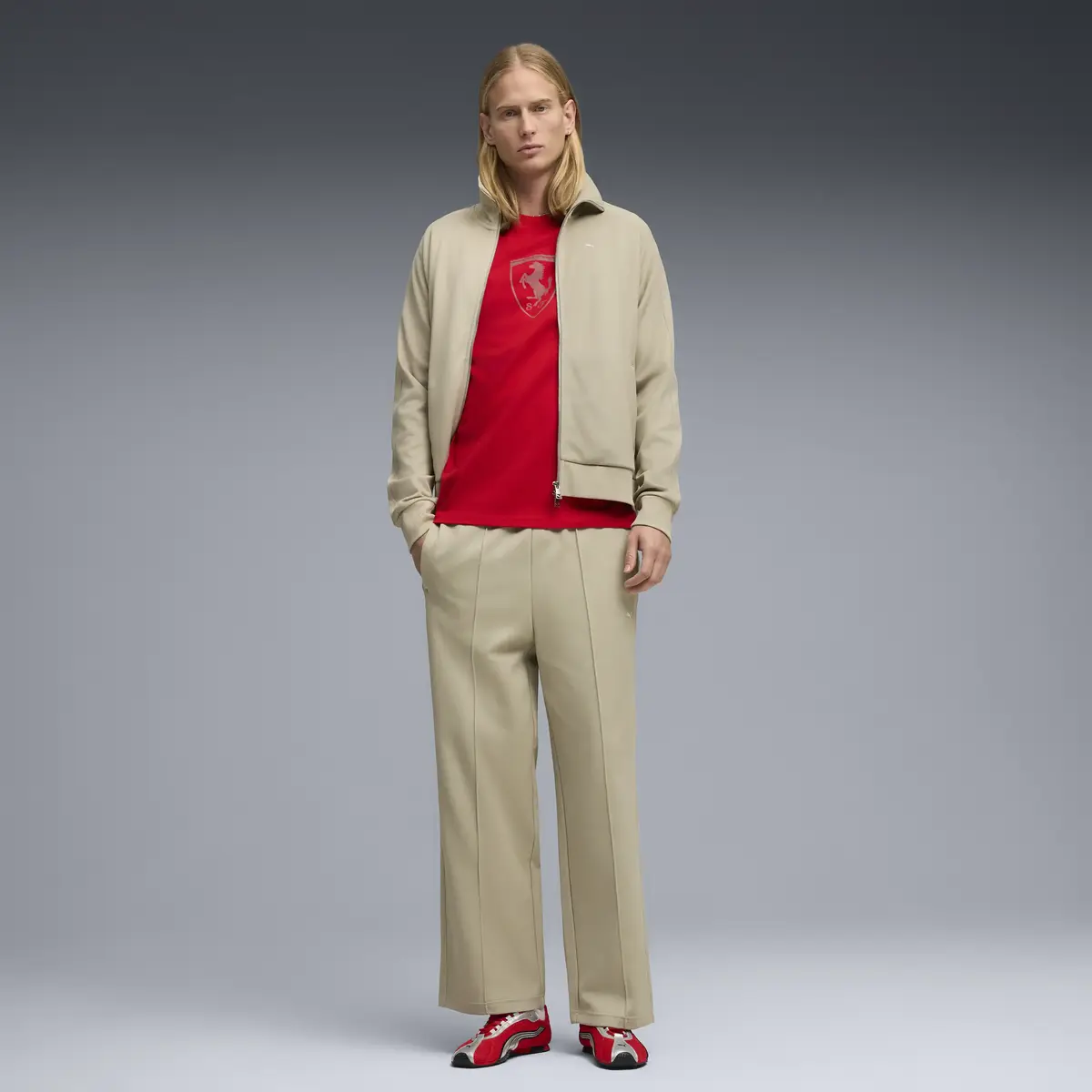 Puma Ferrari Tonal Shield Tee Kırmızı Erkek T-Shirt