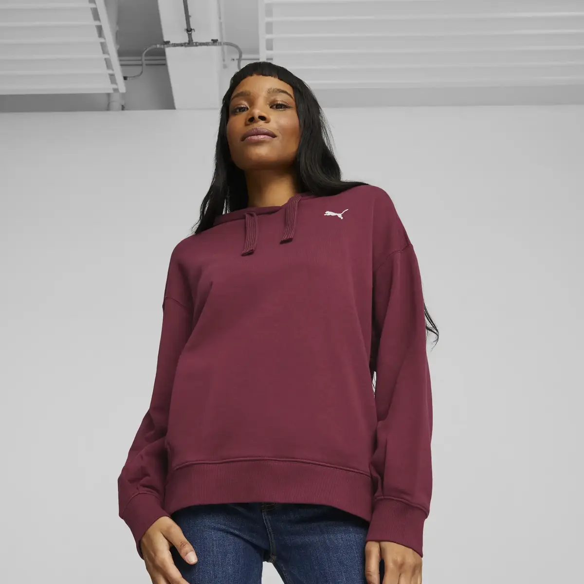Puma HER Hoodie TR Bordo Kadın Sweatshirt