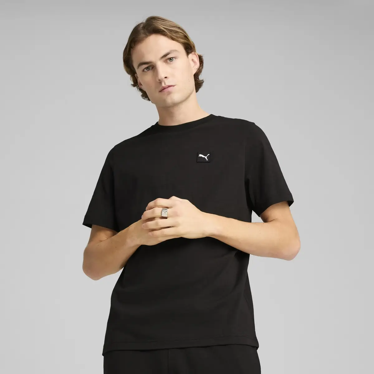 PUMA ESS ELEVATED Tee Siyah Erkek T-Shirt