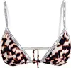 Calvin Klein TRIANGLE-RP-PRINT Kadın Kahverengi Bikini Üstü