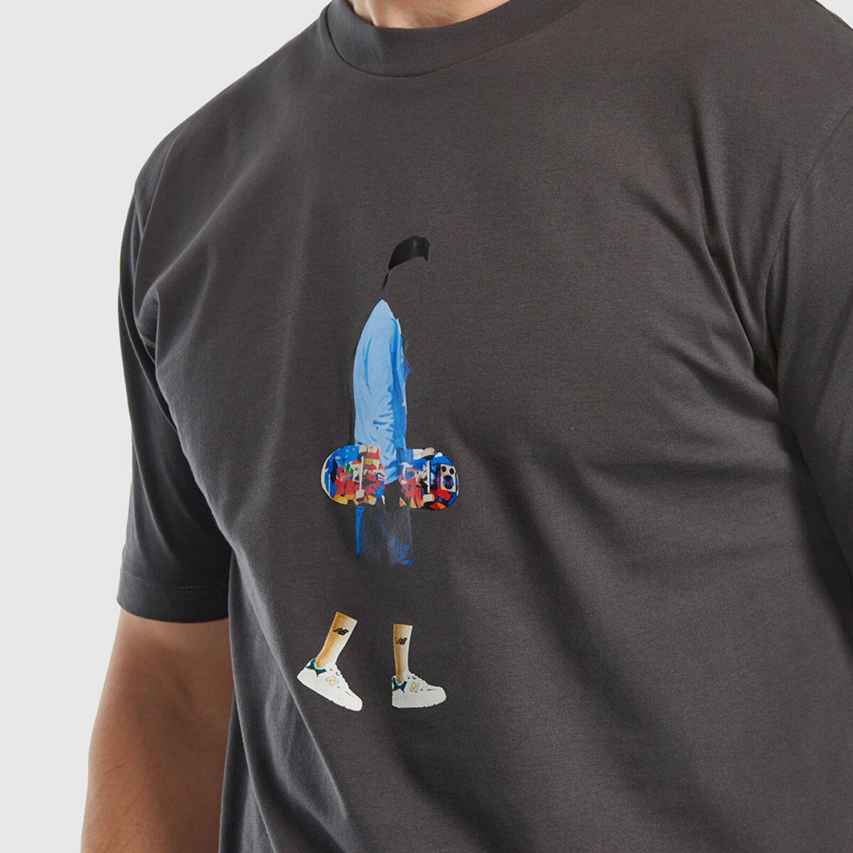 New Balance MNT3410 Erkek Antrasit T-Shirt