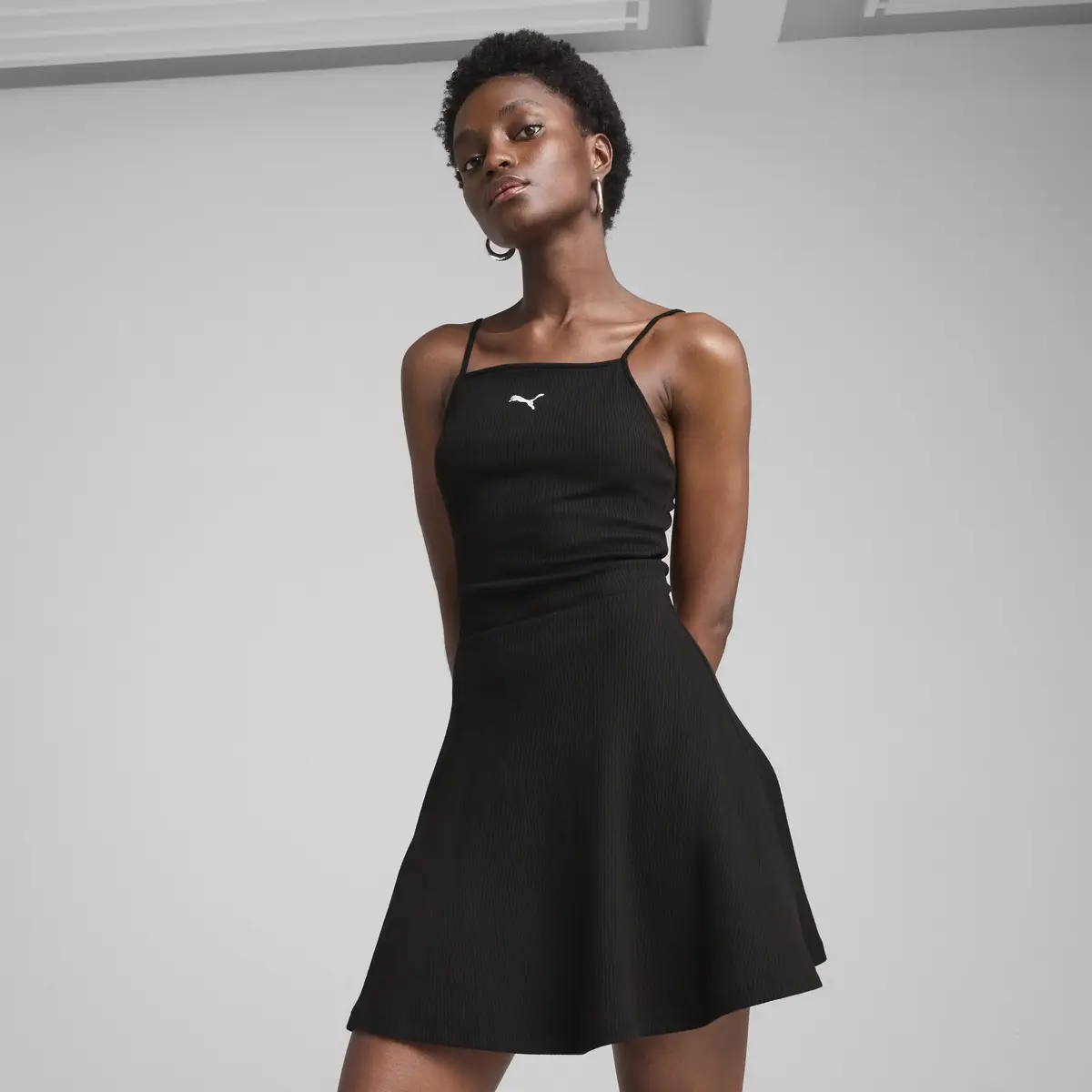 Puma WARDROBE ESS Short Dress Siyah Kadın Elbise-Etek