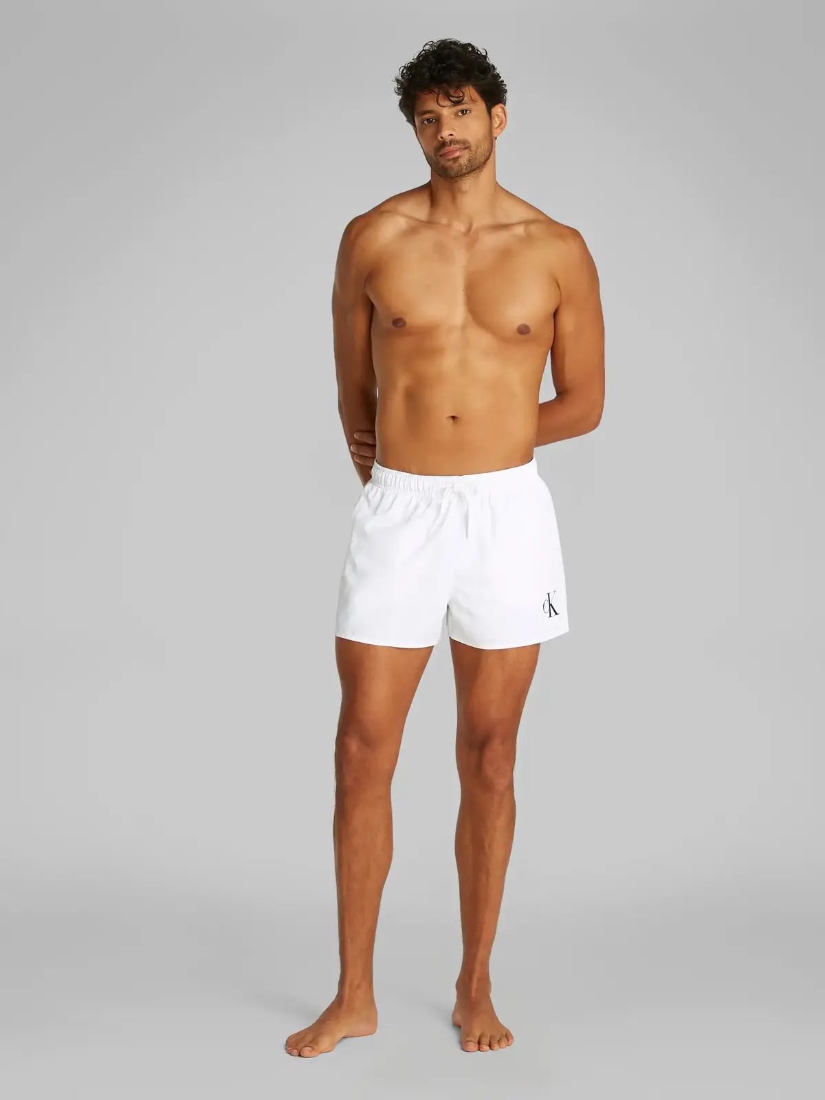 Calvin Klein SHORT DRAWSTRING Beyaz Erkek Mayo Şort