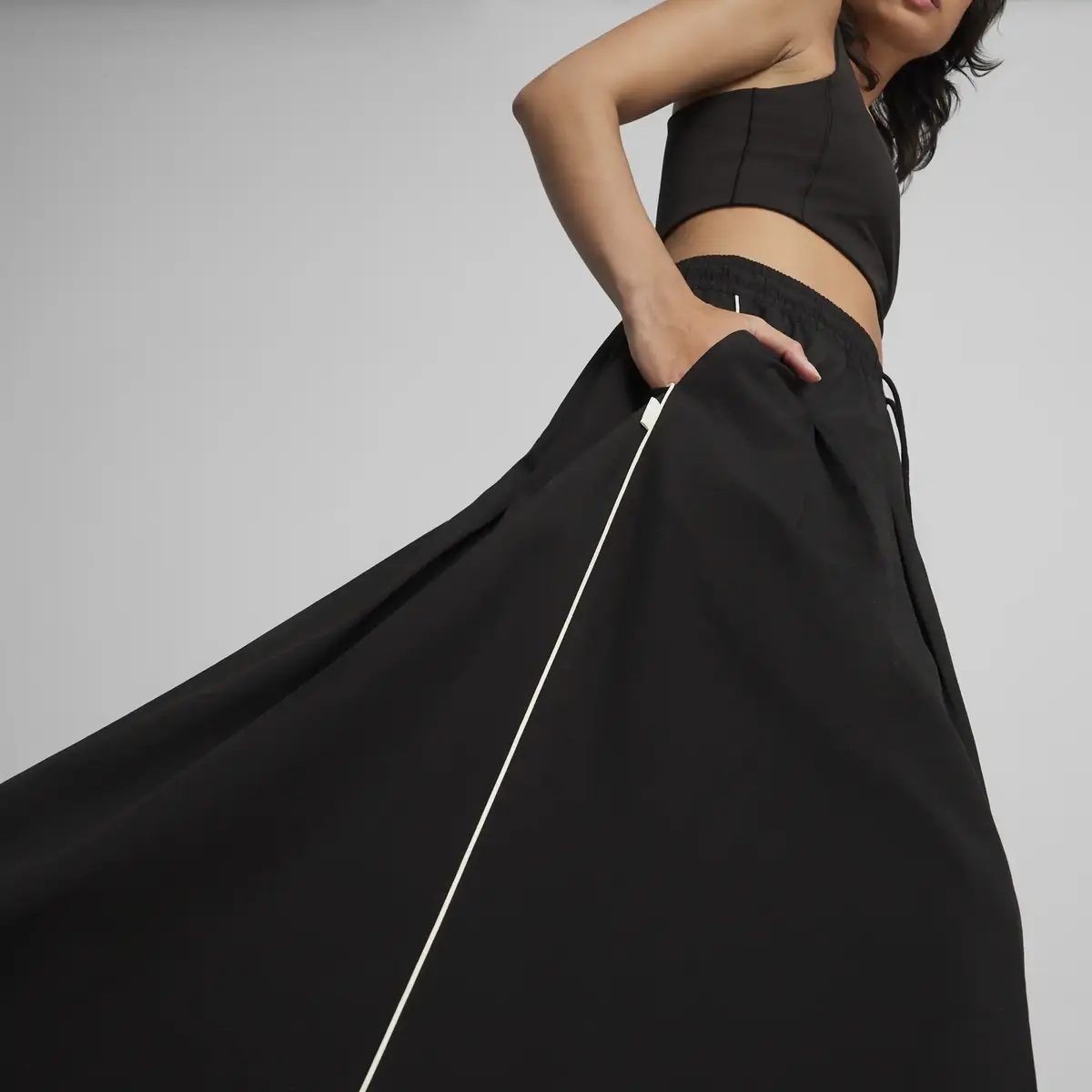 Puma INFUSE Pleated Midi Skirt Siyah Kadın Etek