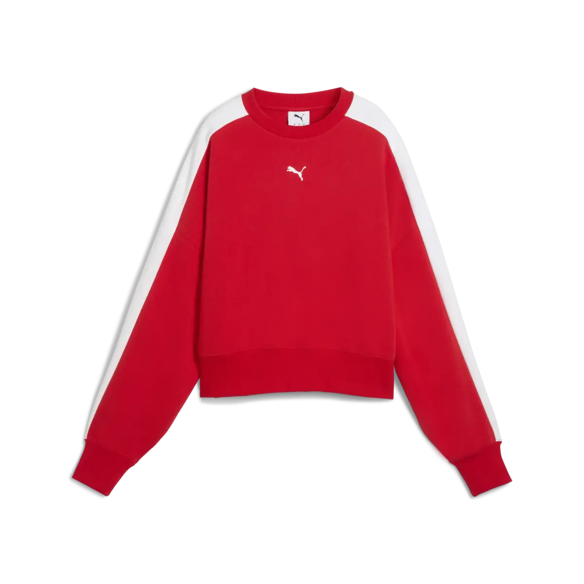 Puma T7 Over-Oversized Crew Kırmızı Kadın Sweatshirt