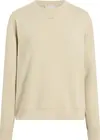 Calvin Klein NANO LOGO CREW NECK, PCH Bej Kadın Sweatshirt