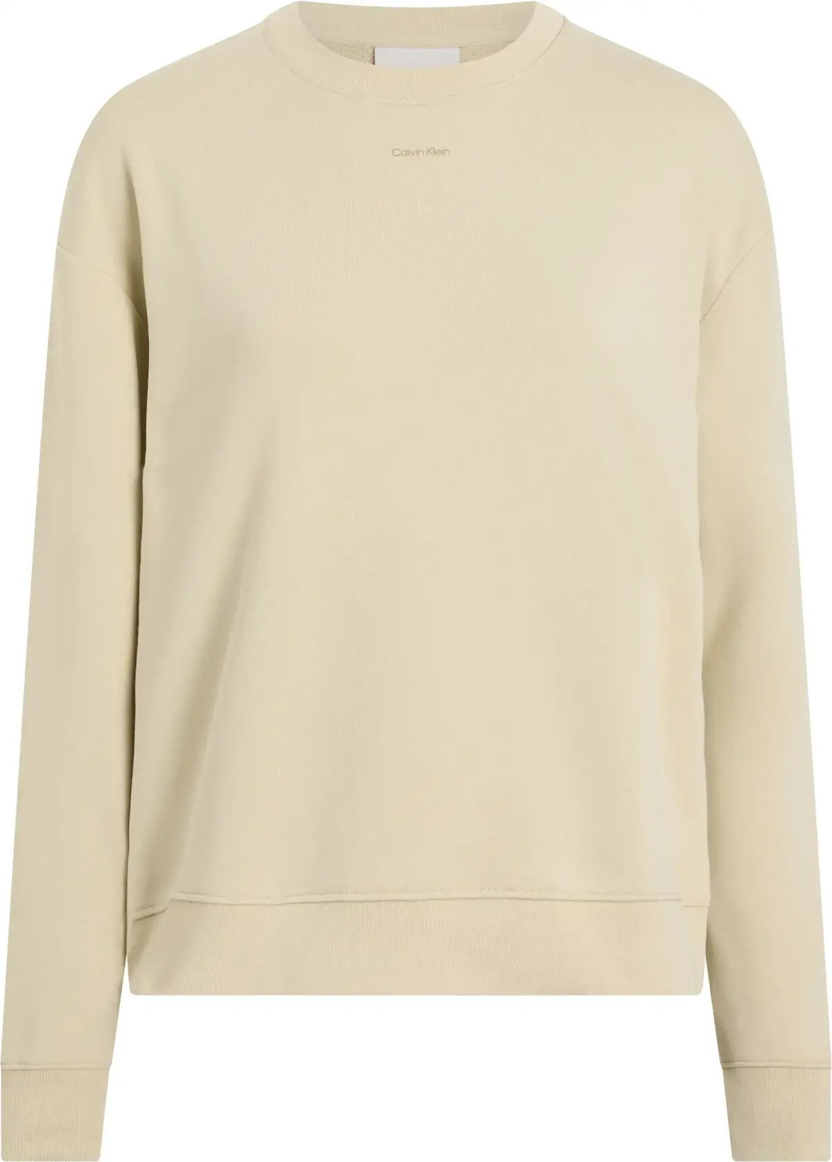 Calvin Klein NANO LOGO CREW NECK, PCH Bej Kadın Sweatshirt