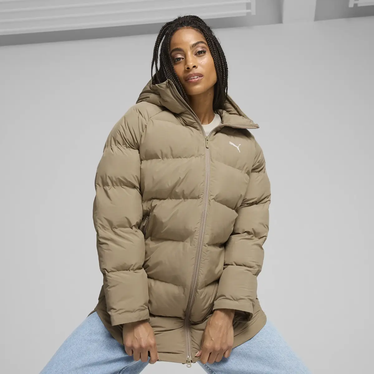 Puma Mono Parka Bej Kadın Şişme Mont