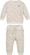 Calvin Klein SOFT QUILTED HWK SET Bebek Krem Eşofman Takımı