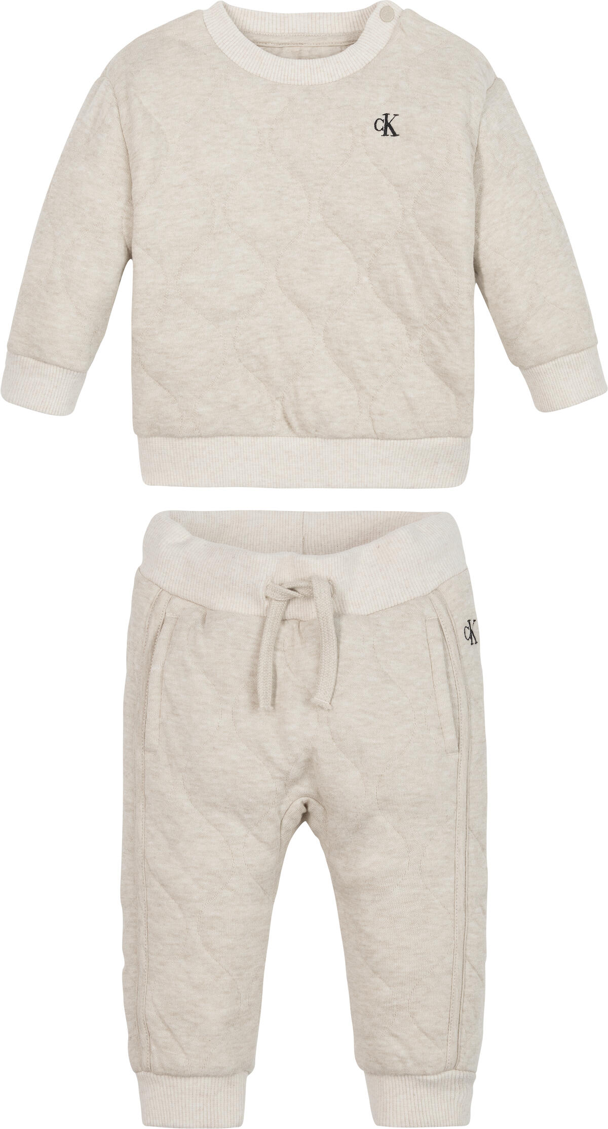 Calvin Klein SOFT QUILTED HWK SET Bebek Krem Eşofman Takımı