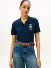 Tommy Hilfiger GOLD CREST REG SS PO, C1G Lacivert Kadın Polo T-Shirt