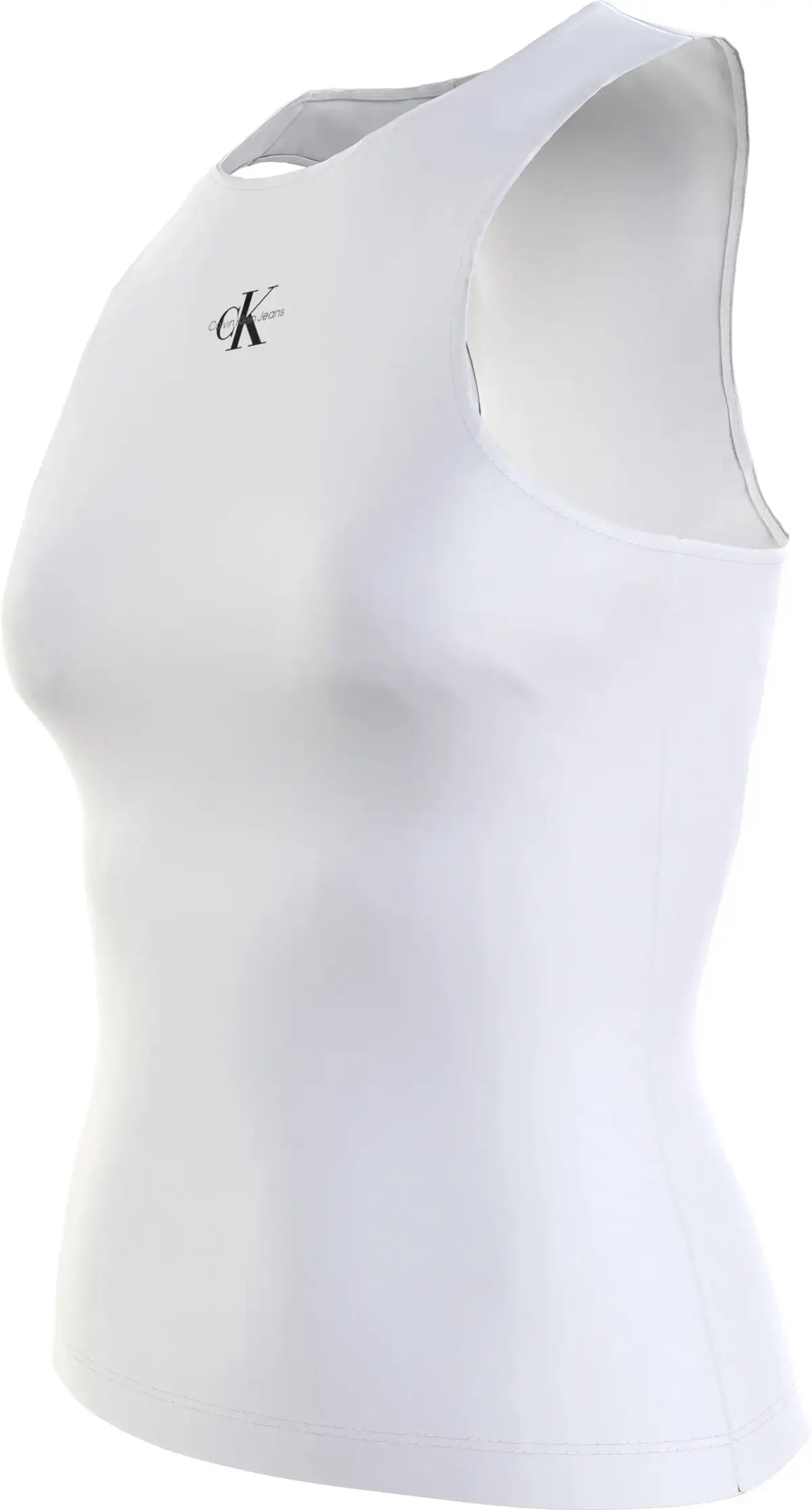 Calvin Klein MICRO MONOLOGO RACER, YAF Beyaz Kadın T-Shirt & Polo