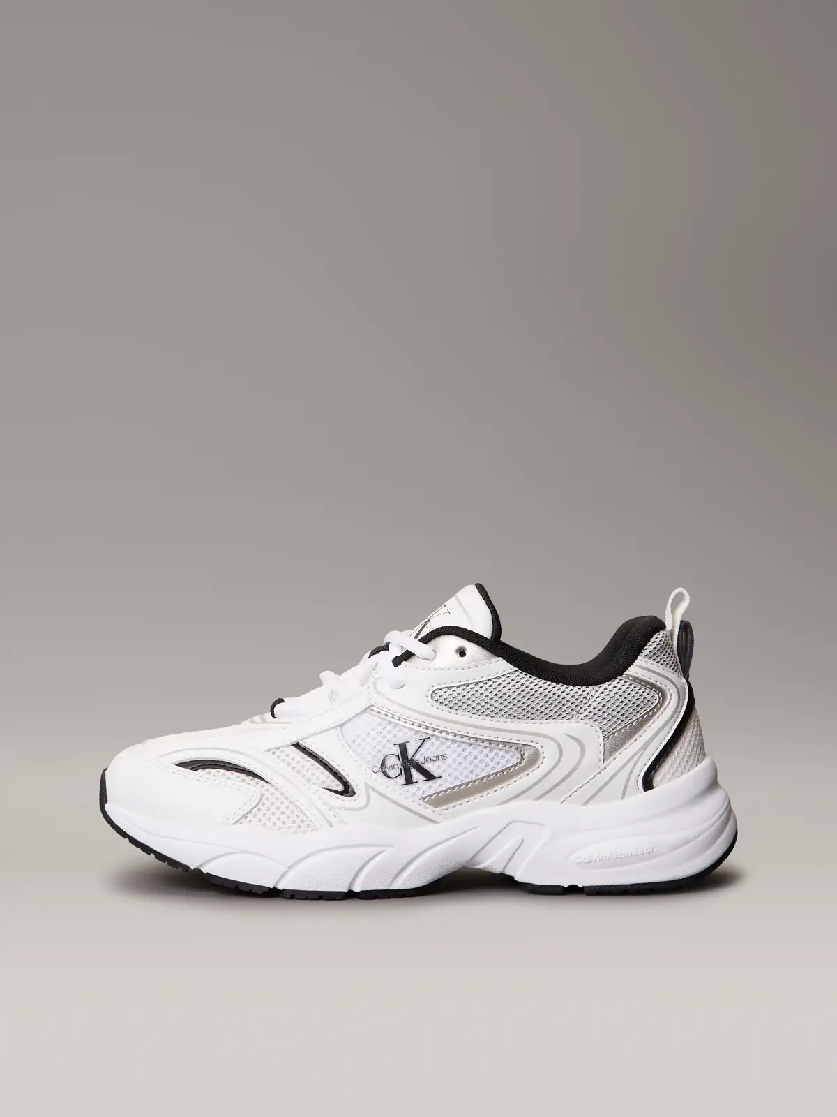 Calvin Klein RETRO TENNIS MESH ML, 01W Beyaz Kadın Spor Ayakkabı & Sneaker