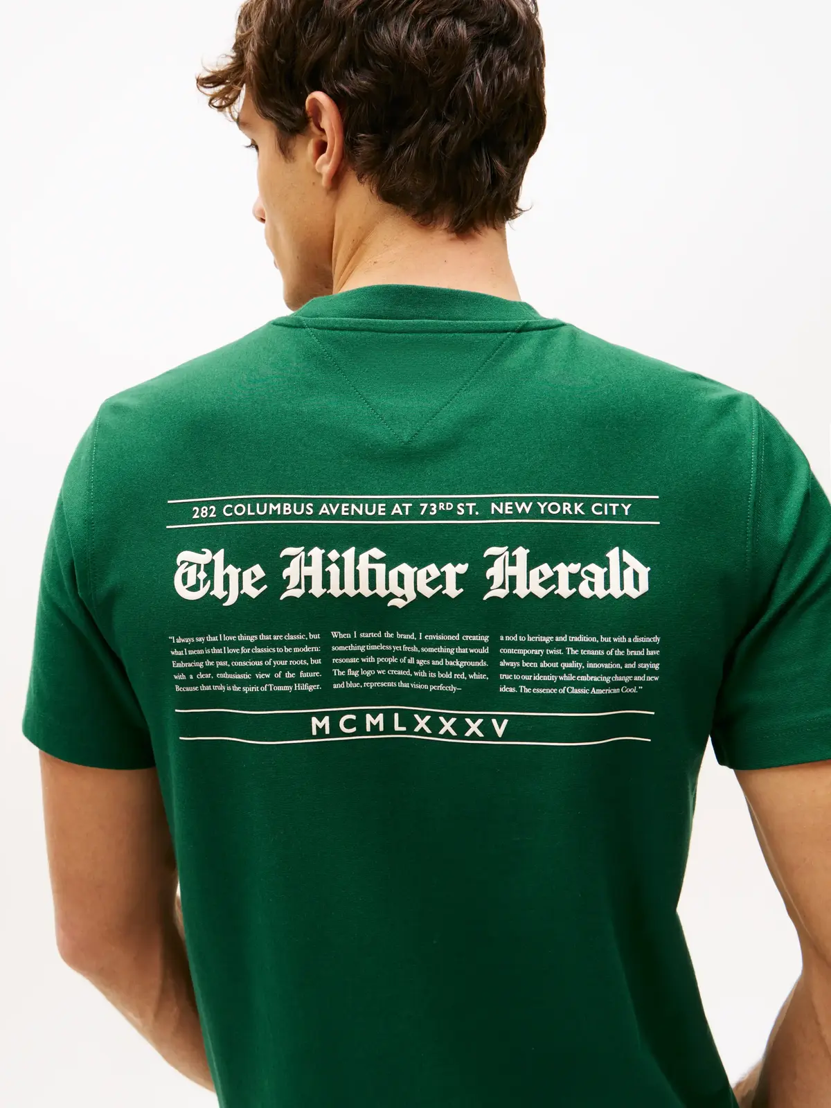 Tommy Hilfiger HILFIGER HERALD BACK, L6K Yeşil Erkek T-Shirt