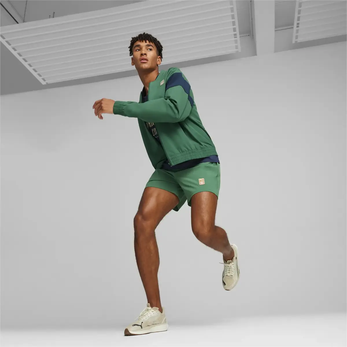 Puma M First Mile Woven Jacket Yeşil Erkek Sweatshirt