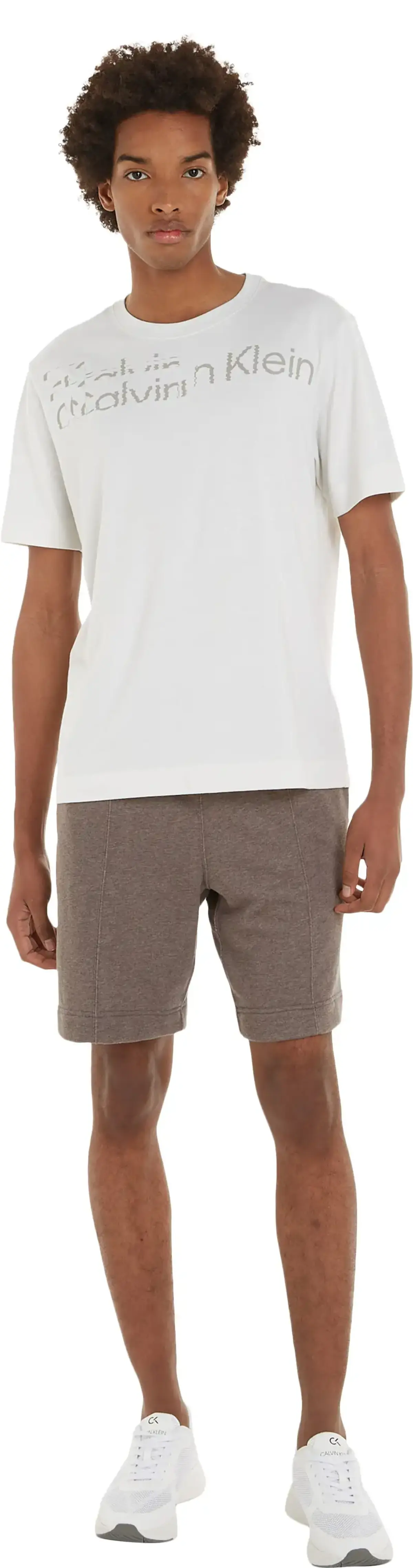 Calvin Klein PW - S/S - GRAPHIC T Erkek Beyaz T-Shirt