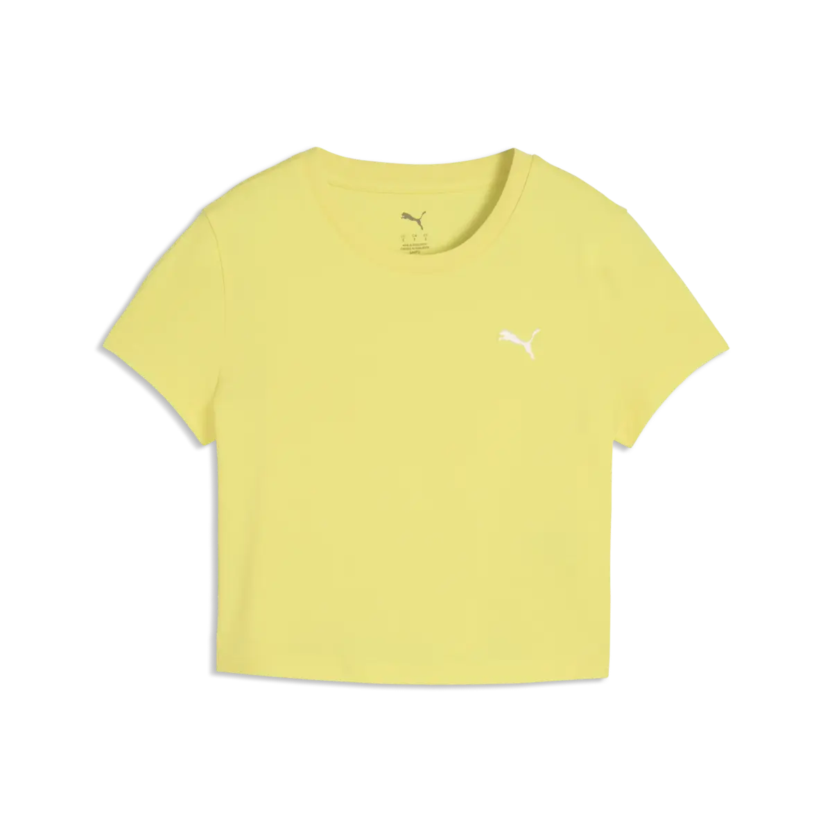Puma WARDROBE ESS Baby Tee Sarı Kadın T-Shirt