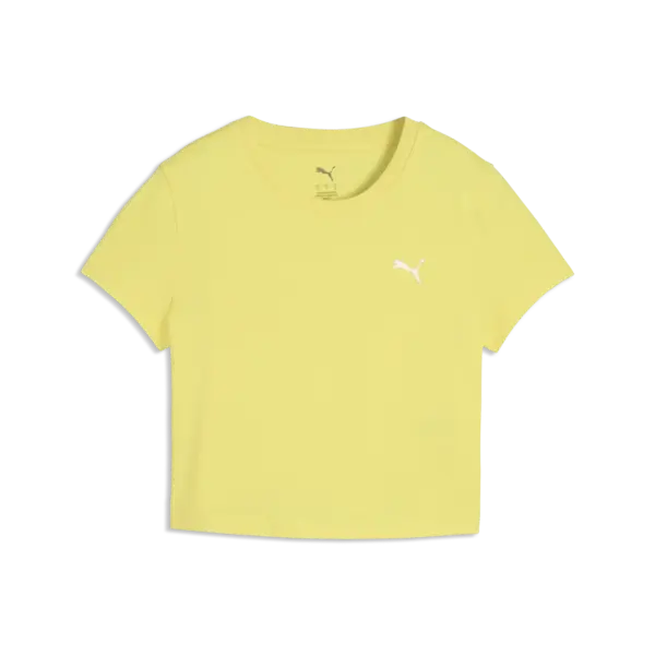 Puma WARDROBE ESS Baby Tee Sarı Kadın T-Shirt