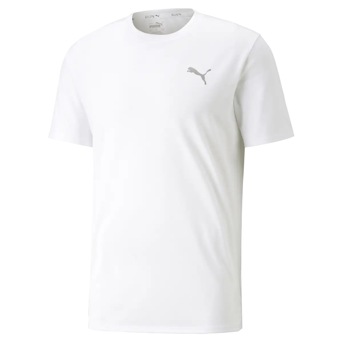 Puma RUN FAVORITE HEATHER TEE M Beyaz Erkek T-Shirt & Polo