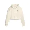 Puma CLASSICS Cropped Hoodie Beyaz Kadın Sweatshirt
