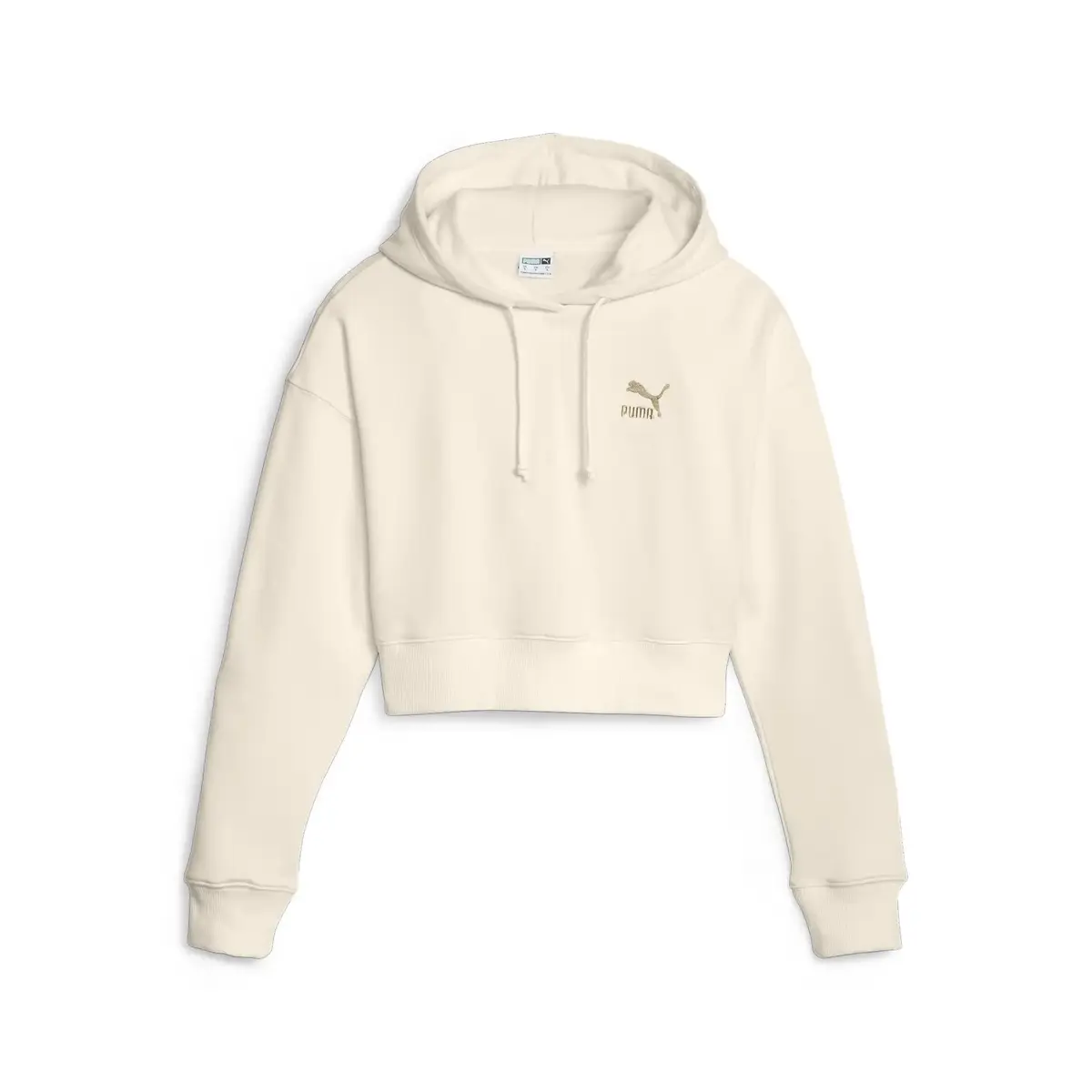 Puma CLASSICS Cropped Hoodie Beyaz Kadın Sweatshirt