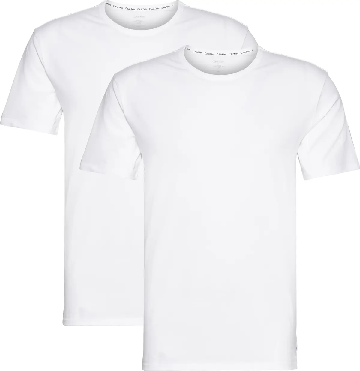 Calvin Klein 2P S/S CREW NECK Erkek Beyaz T-Shirt