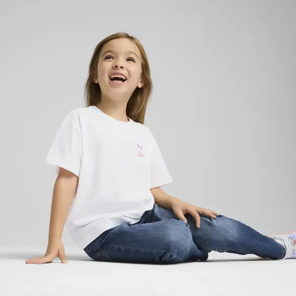 Puma X HK&FR Graphic Tee Beyaz Kız Çocuk T-Shirt & Polo